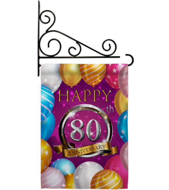 Happy 80th Anniversary - Family Special Occasion Vertical Impressions Decorative Flags HG115199 Made In USA - Image 8