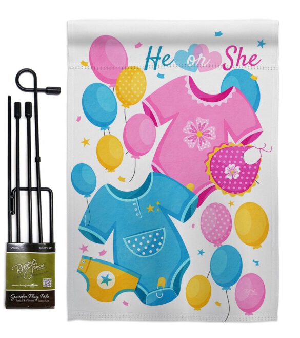 He Or She - Family Special Occasion Vertical Impressions Decorative Flags HG115262 Made In USA - Image 4