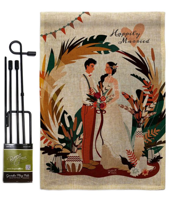 Happily Married - Family Special Occasion Vertical Impressions Decorative Flags HG137456 Made In USA - Image 14