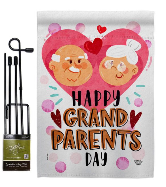Happy Grandparents Day - Family Special Occasion Vertical Impressions Decorative Flags HG192612 Made In USA - Image 4