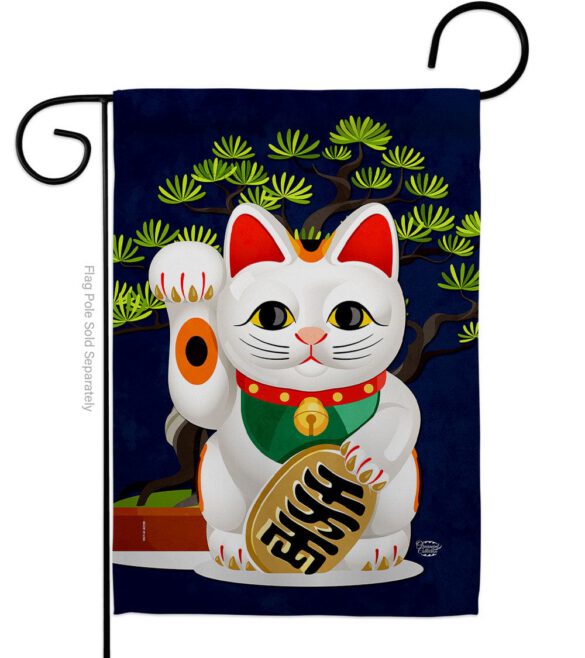 Fortune Cat - Fantasy Interests Vertical Impressions Decorative Flags HG192584 Made In USA