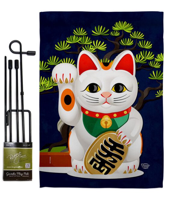 Fortune Cat - Fantasy Interests Vertical Impressions Decorative Flags HG192584 Made In USA - Image 4