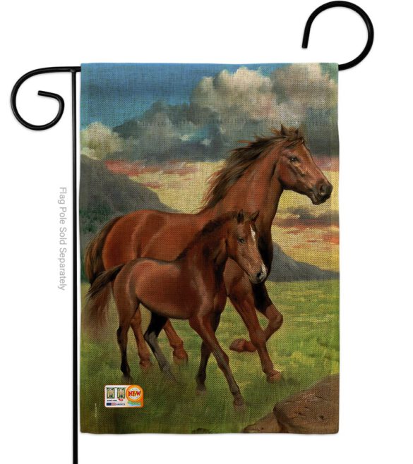 Americana Horse - Farm Animals Nature Vertical Impressions Decorative Flags HG110066 Made In USA - Image 9