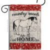 Country Roads Hores - Farm Animals Nature Vertical Impressions Decorative Flags HG110120 Made In USA
