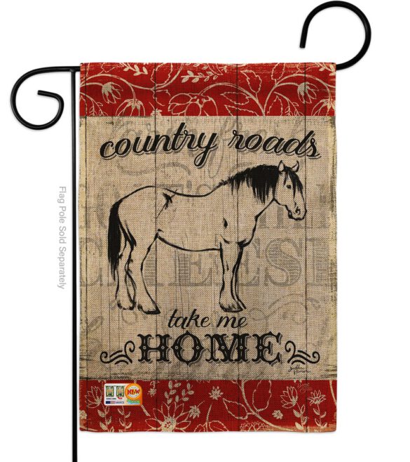 Country Roads Hores - Farm Animals Nature Vertical Impressions Decorative Flags HG110120 Made In USA - Image 8
