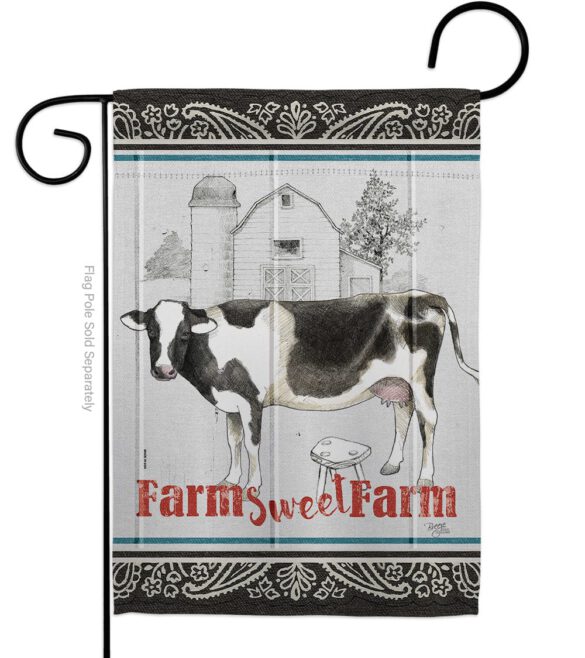 Farm Sweet Farm - Farm Animals Nature Vertical Impressions Decorative Flags HG110128 Made In USA