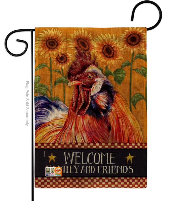 Country Rooster - Farm Animals Nature Vertical Impressions Decorative Flags HG110129 Made In USA - Image 8