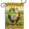 Country Rooster - Farm Animals Nature Vertical Impressions Decorative Flags HG110139 Made In USA