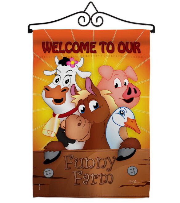 Funny Farm - Farm Animals Nature Vertical Impressions Decorative Flags HG110039 Made In USA - Image 7