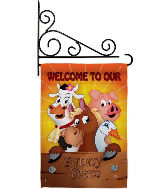 Funny Farm - Farm Animals Nature Vertical Impressions Decorative Flags HG110039 Made In USA - Image 11
