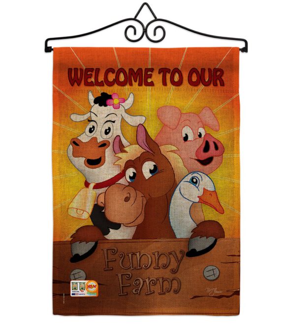 Funny Farm - Farm Animals Nature Vertical Impressions Decorative Flags HG110039 Made In USA - Image 10