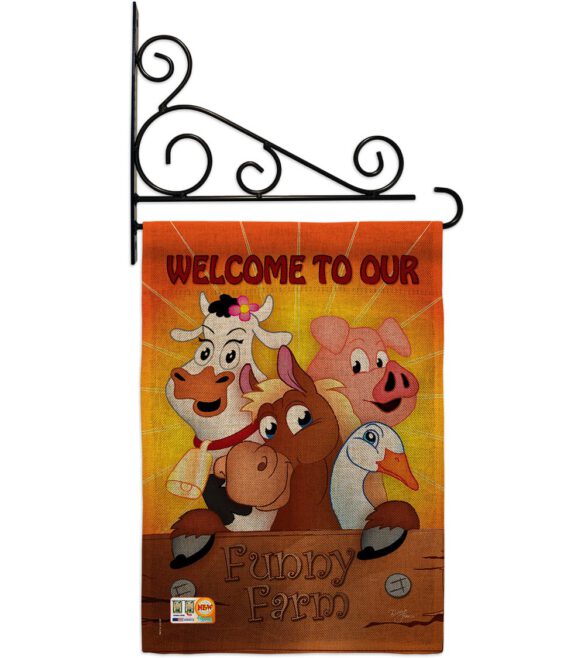 Funny Farm - Farm Animals Nature Vertical Impressions Decorative Flags HG110039 Made In USA - Image 12