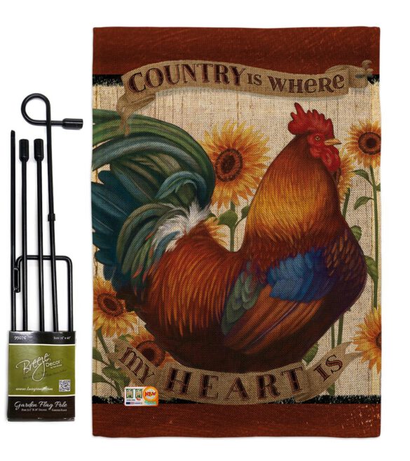 Country My Heart - Farm Animals Nature Vertical Impressions Decorative Flags HG110115 Made In USA - Image 9