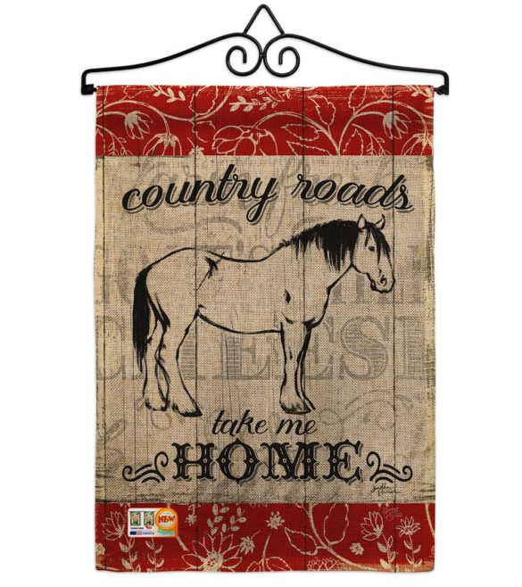 Country Roads Hores - Farm Animals Nature Vertical Impressions Decorative Flags HG110120 Made In USA - Image 10