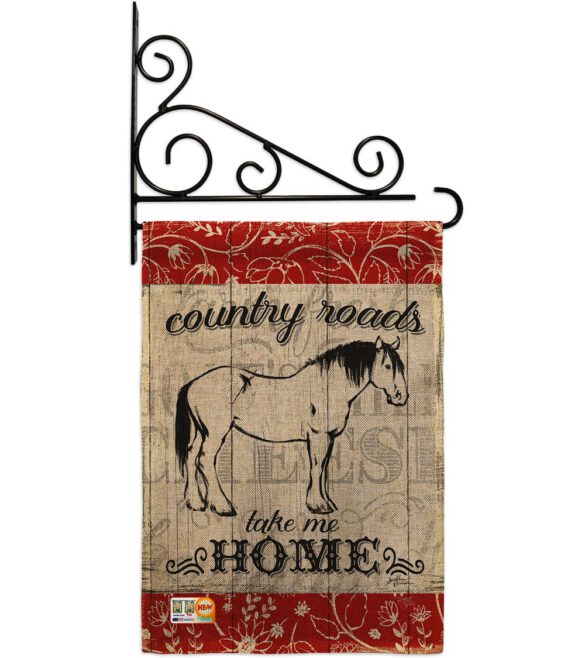 Country Roads Hores - Farm Animals Nature Vertical Impressions Decorative Flags HG110120 Made In USA - Image 12