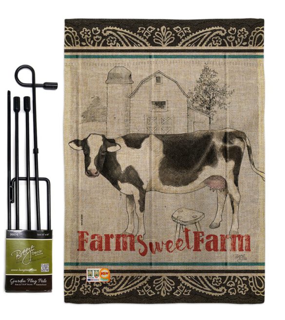 Farm Sweet Farm - Farm Animals Nature Vertical Impressions Decorative Flags HG110128 Made In USA - Image 9