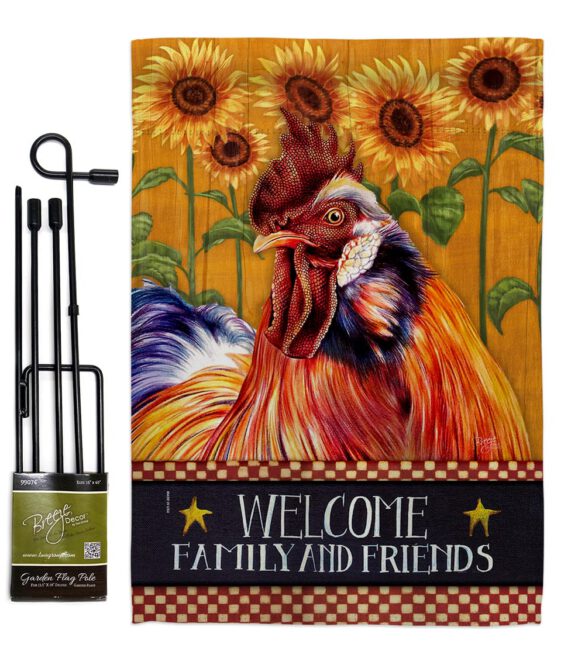 Country Rooster - Farm Animals Nature Vertical Impressions Decorative Flags HG110129 Made In USA - Image 4