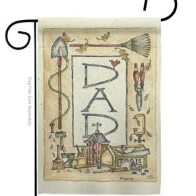 Dad Border - Father's Day Summer Vertical Impressions Decorative Flags HG115083 Made In USA