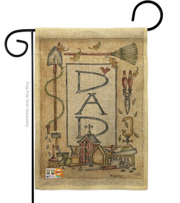 Dad Border - Father's Day Summer Vertical Impressions Decorative Flags HG115083 Made In USA - Image 8