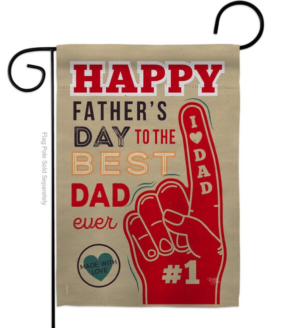 Best Dad Ever - Father's Day Summer Vertical Impressions Decorative Flags HG115134 Made In USA