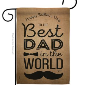 Best Dad in the World - Father's Day Summer Vertical Impressions Decorative Flags HG137049 Made In USA