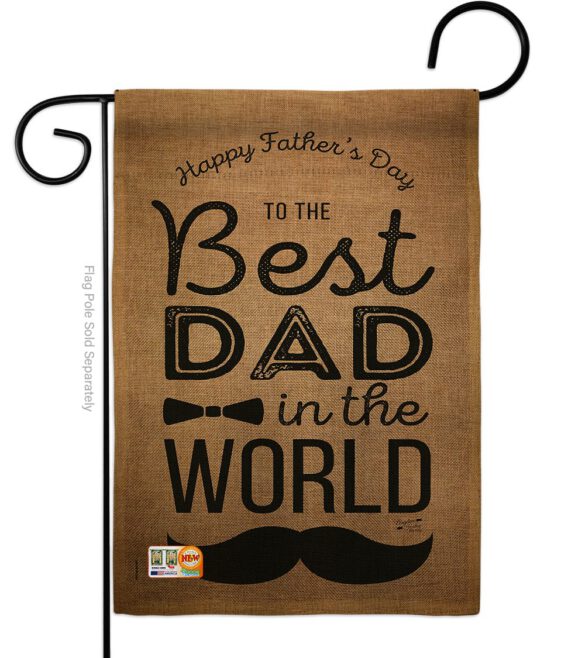Best Dad in the World - Father's Day Summer Vertical Impressions Decorative Flags HG137049 Made In USA - Image 8