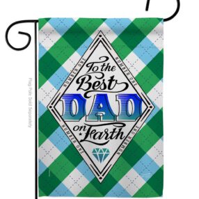 Best Dad on Earth - Father's Day Summer Vertical Impressions Decorative Flags HG137059 Made In USA