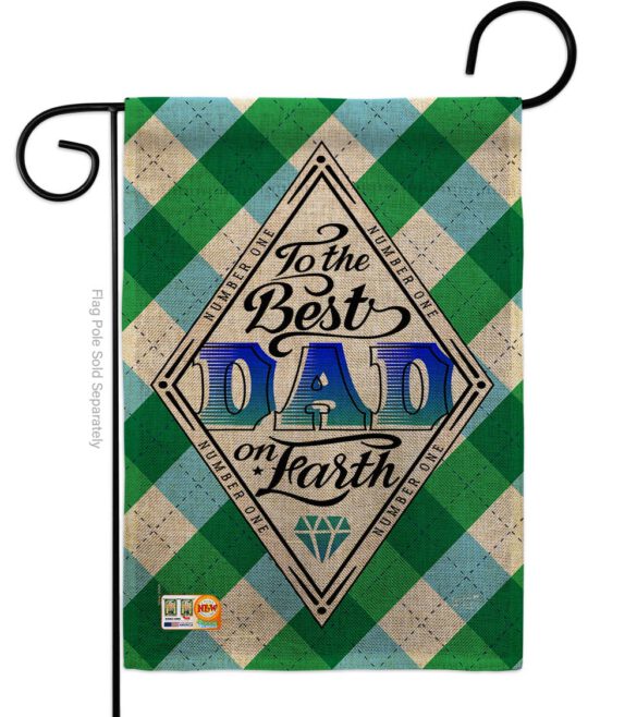 Best Dad on Earth - Father's Day Summer Vertical Impressions Decorative Flags HG137059 Made In USA - Image 8