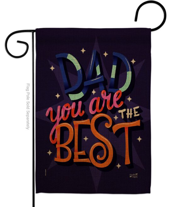 Dad Are Best - Father's Day Summer Vertical Impressions Decorative Flags HG137183 Made In USA