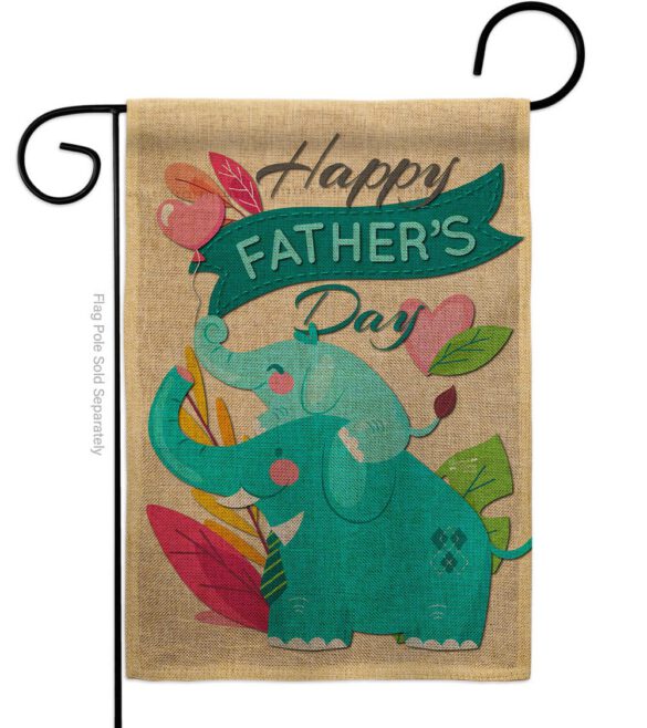Elephant Daddy - Father's Day Summer Vertical Impressions Decorative Flags HG137351 Made In USA - Image 11