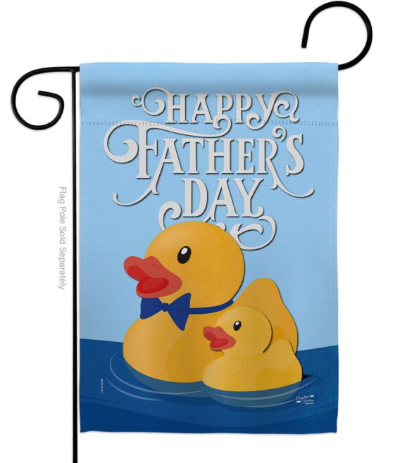 Daddy Yellow Duckie - Father's Day Summer Vertical Impressions Decorative Flags HG137352 Made In USA