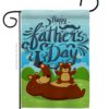 Beary Happy Father's Day - Father's Day Summer Vertical Impressions Decorative Flags HG192065 Made In USA