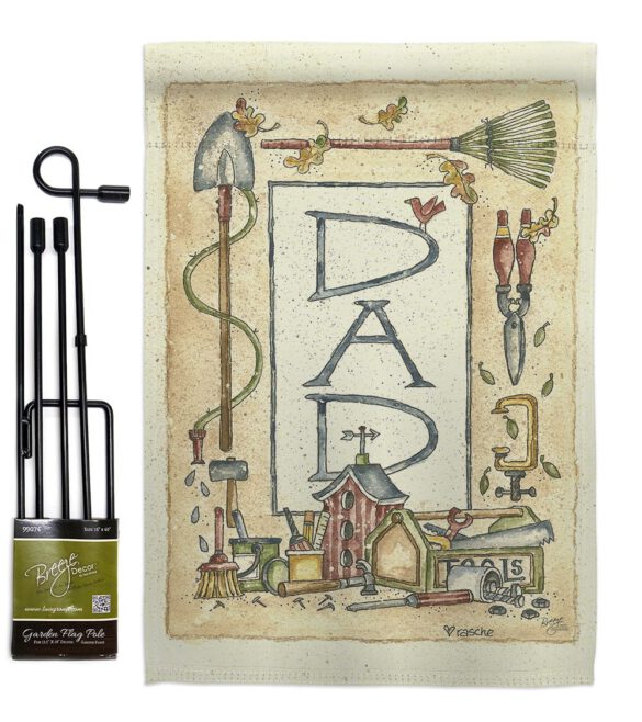 Dad Border - Father's Day Summer Vertical Impressions Decorative Flags HG115083 Made In USA - Image 4
