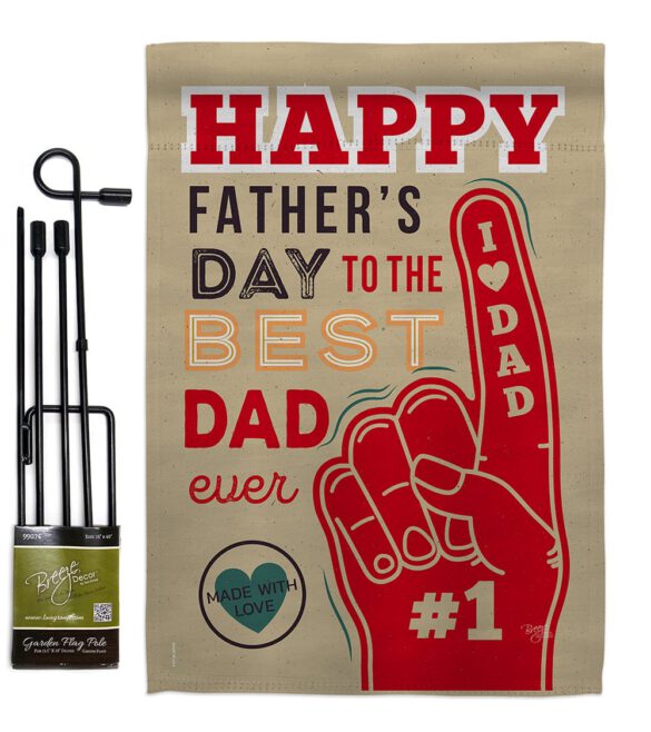 Best Dad Ever - Father's Day Summer Vertical Impressions Decorative Flags HG115134 Made In USA - Image 4