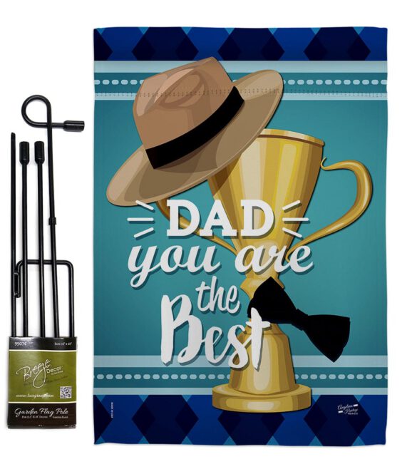Dad You are the Best - Father's Day Summer Vertical Impressions Decorative Flags HG137048 Made In USA - Image 4