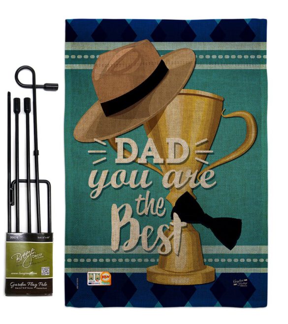Dad You are the Best - Father's Day Summer Vertical Impressions Decorative Flags HG137048 Made In USA - Image 9