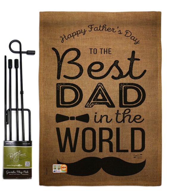 Best Dad in the World - Father's Day Summer Vertical Impressions Decorative Flags HG137049 Made In USA - Image 9