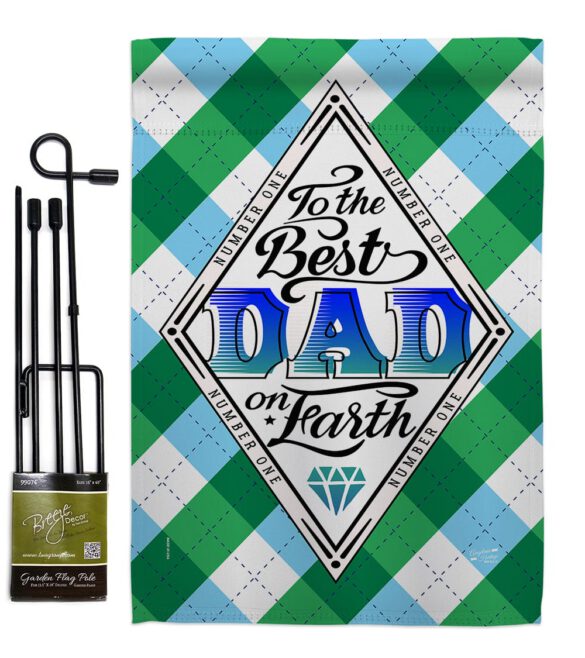 Best Dad on Earth - Father's Day Summer Vertical Impressions Decorative Flags HG137059 Made In USA - Image 4