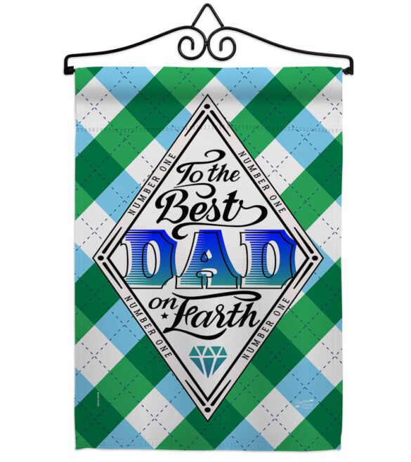 Best Dad on Earth - Father's Day Summer Vertical Impressions Decorative Flags HG137059 Made In USA - Image 7
