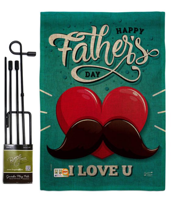 Dad Mustache - Father's Day Summer Vertical Impressions Decorative Flags HG137153 Made In USA - Image 9
