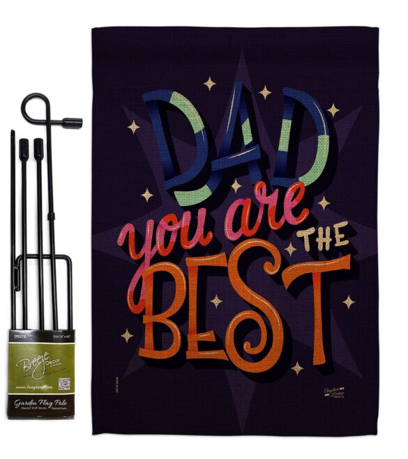 Dad Are Best - Father's Day Summer Vertical Impressions Decorative Flags HG137183 Made In USA - Image 4