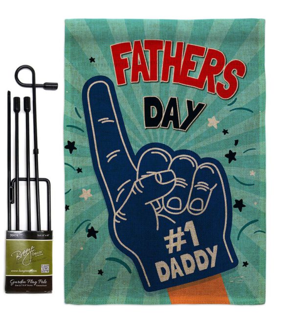 #1 Daddy - Father's Day Summer Vertical Impressions Decorative Flags HG137350 Made In USA - Image 15