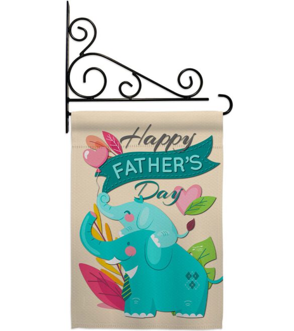 Elephant Daddy - Father's Day Summer Vertical Impressions Decorative Flags HG137351 Made In USA - Image 8