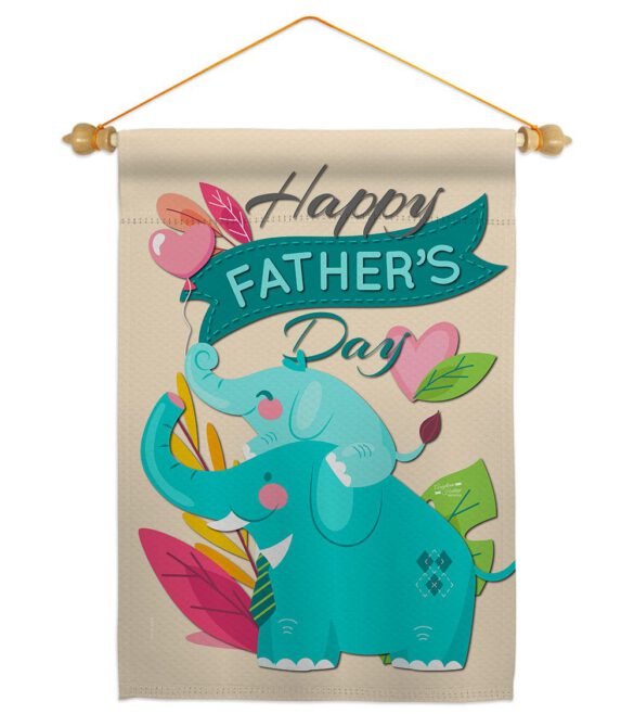 Elephant Daddy - Father's Day Summer Vertical Impressions Decorative Flags HG137351 Made In USA - Image 23