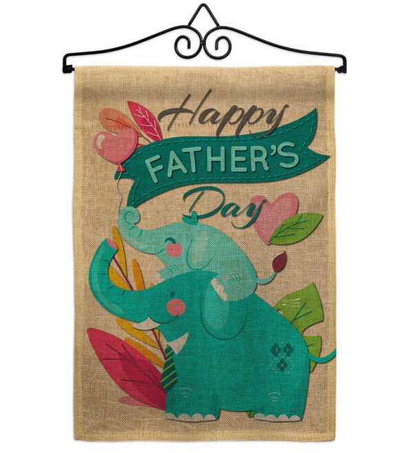 Elephant Daddy - Father's Day Summer Vertical Impressions Decorative Flags HG137351 Made In USA - Image 17
