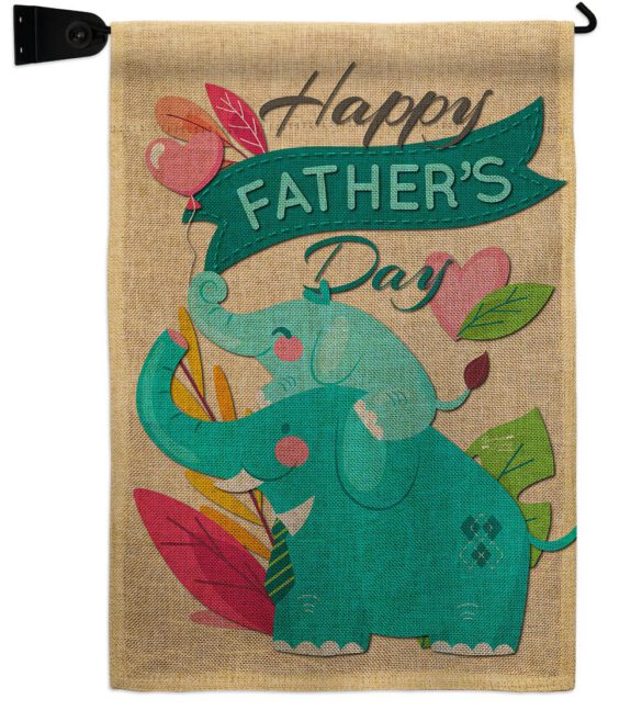 Elephant Daddy - Father's Day Summer Vertical Impressions Decorative Flags HG137351 Made In USA - Image 22