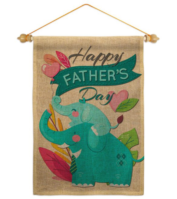 Elephant Daddy - Father's Day Summer Vertical Impressions Decorative Flags HG137351 Made In USA - Image 24