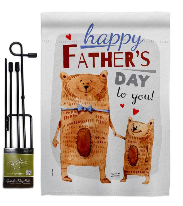 Daddy Bear - Father's Day Summer Vertical Impressions Decorative Flags HG137479 Made In USA - Image 4