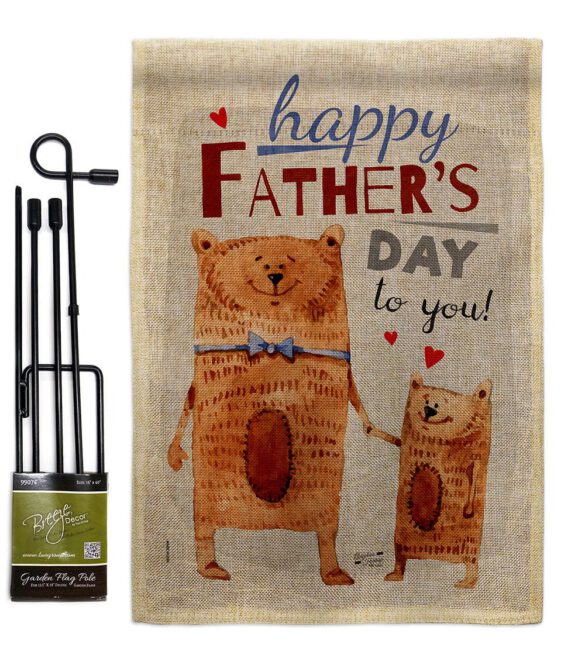 Daddy Bear - Father's Day Summer Vertical Impressions Decorative Flags HG137479 Made In USA - Image 14