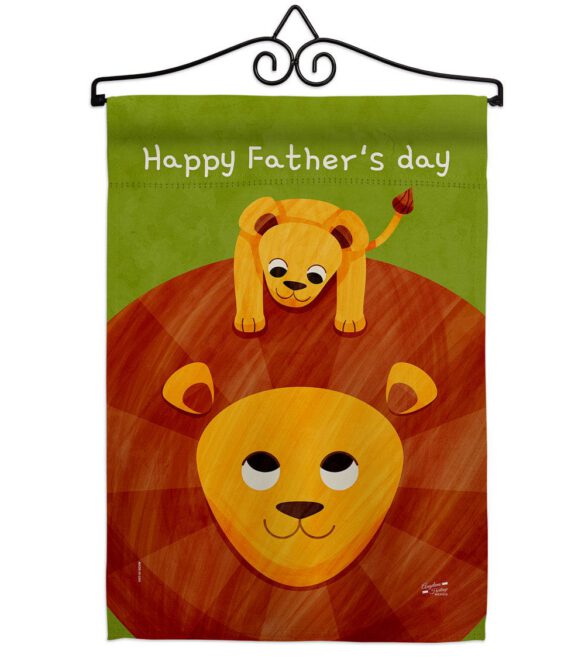 Father's Day Lion - Father's Day Summer Vertical Impressions Decorative Flags HG137570 Made In USA - Image 7